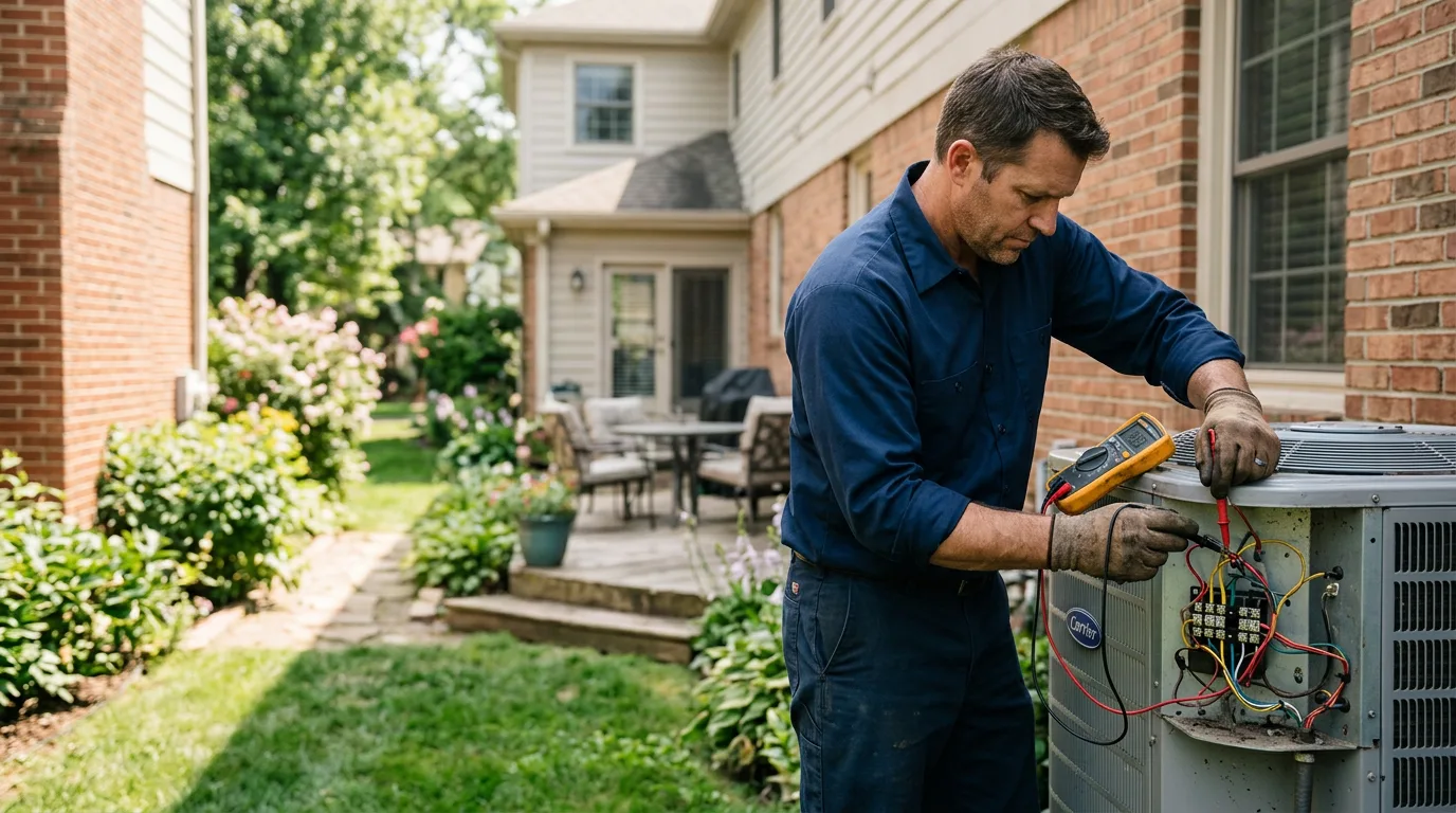 HVAC technician working near Stockport, IA